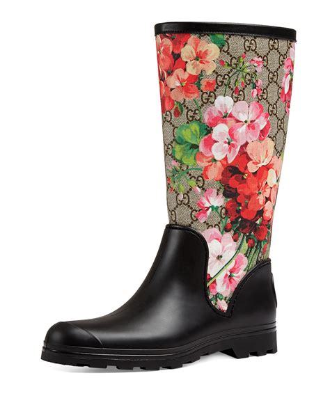 prato blossom rain boots gucci|Gucci Prato Rain Boots Shoes .